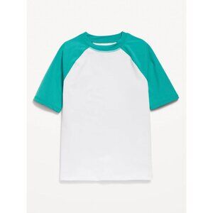 Old Navy Raglan-Sleeve Rashguard Swim Top for Boys - Blue Wing Teal (M)
